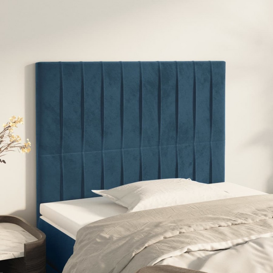 Têtes de lit 2 pcs Bleu foncé...