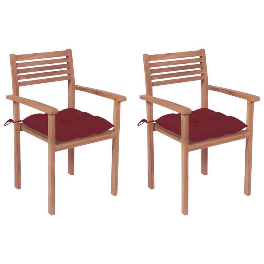 Chaises de jardin 2 pcs avec coussins...