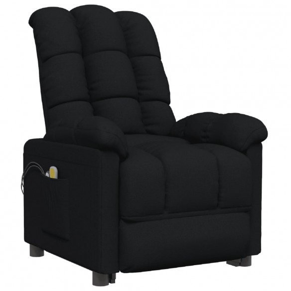 Fauteuil de massage Noir Tissu