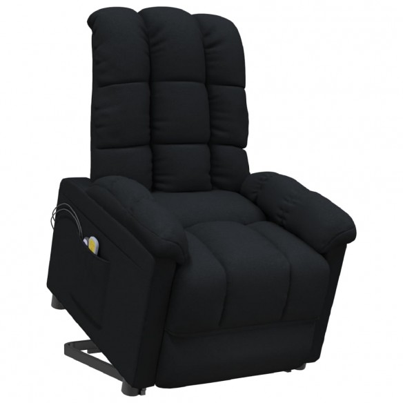 Fauteuil de massage Noir Tissu