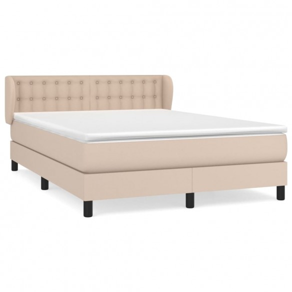 Cadre de lit avec matelas Cappuccino 140x190 cm