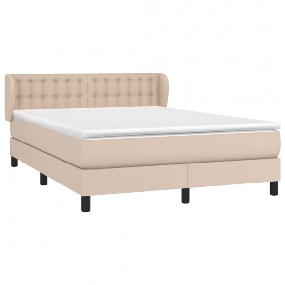 Cadre de lit avec matelas Cappuccino 140x190 cm