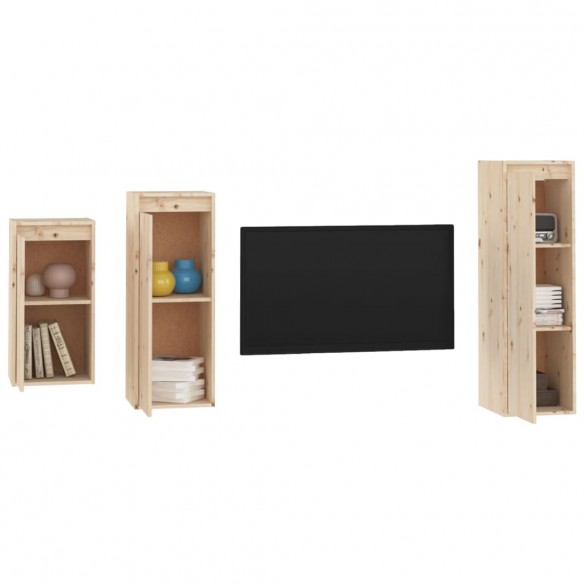 Meubles TV 3 pcs Bois massif de pin