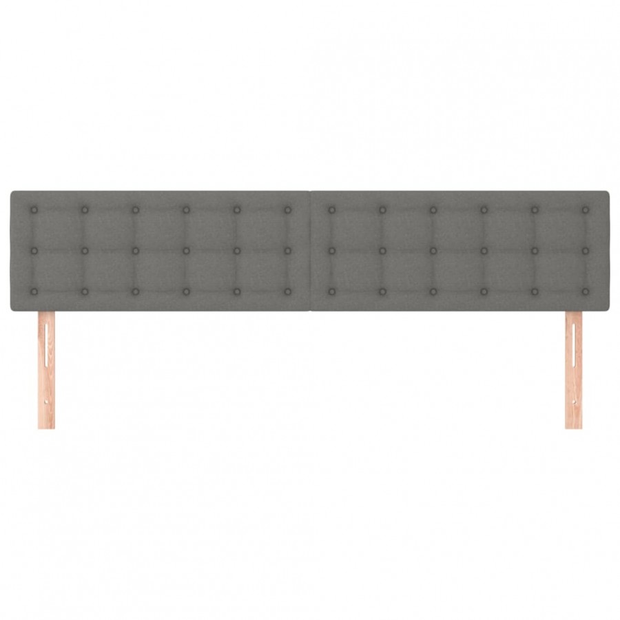 Têtes de lit 2 pcs Gris foncé 100x5x78/88 cm Tissu Têtes de lit 2 pcs Gris foncé 100x5x78/88 cm Tissu