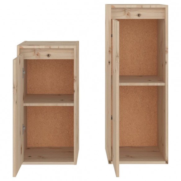 Meubles TV 2 pcs Bois massif de pin