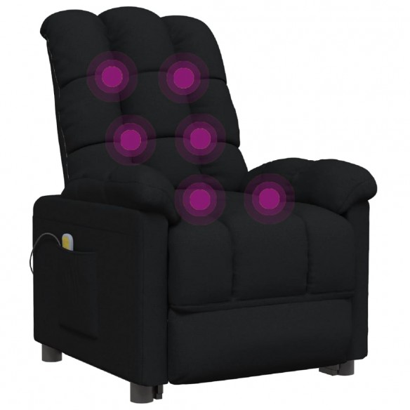 Fauteuil de massage Noir Tissu