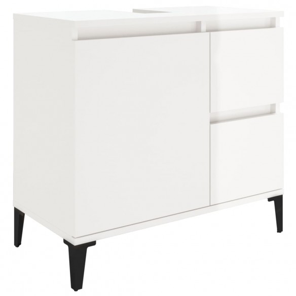 Armoire de salle de bain blanc brillant 65x33x60 cm