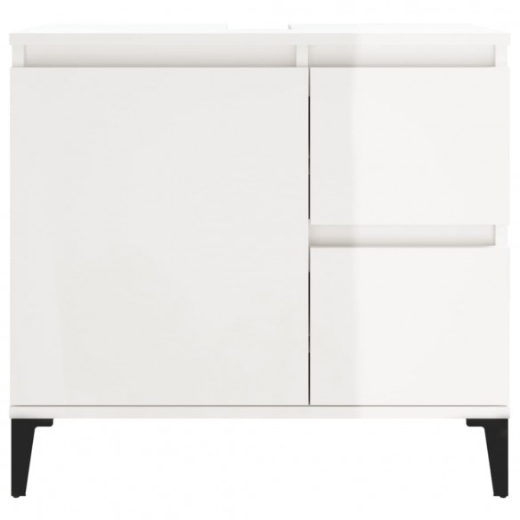 Armoire de salle de bain blanc brillant 65x33x60 cm