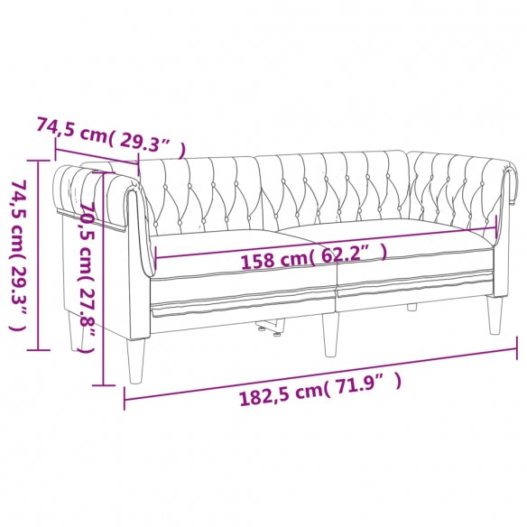 Ensemble de canapés 3 pcs marron foncé tissu