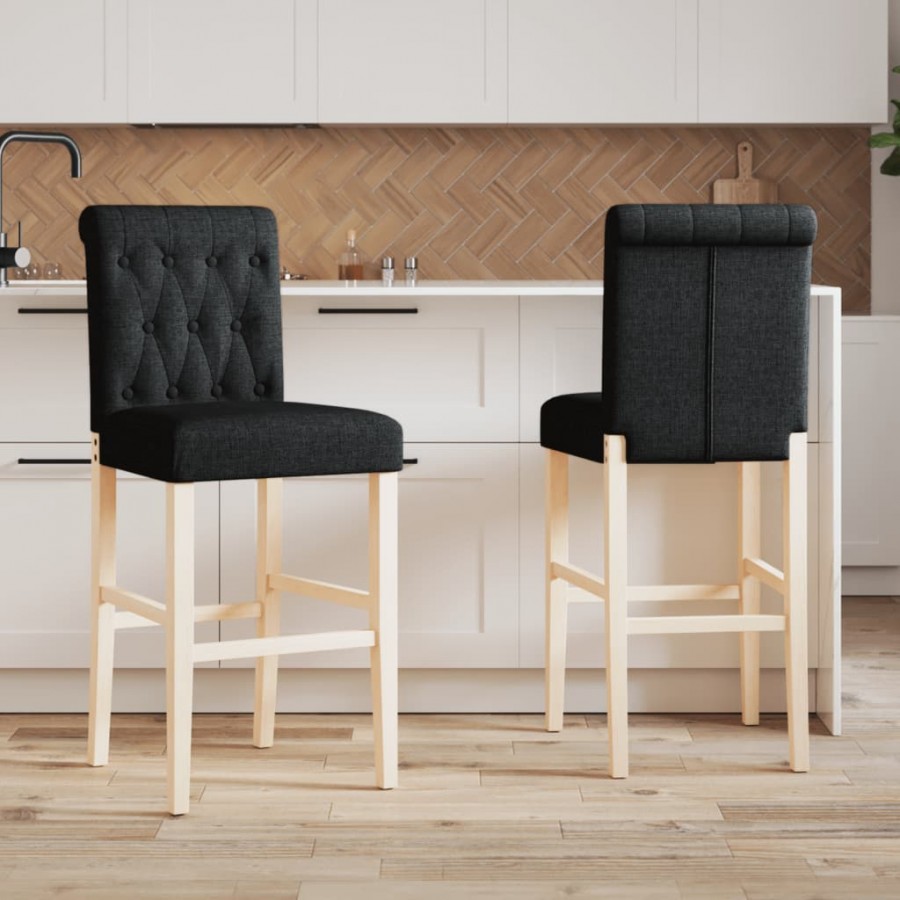 Chaises de bar lot de 2 bois massif...