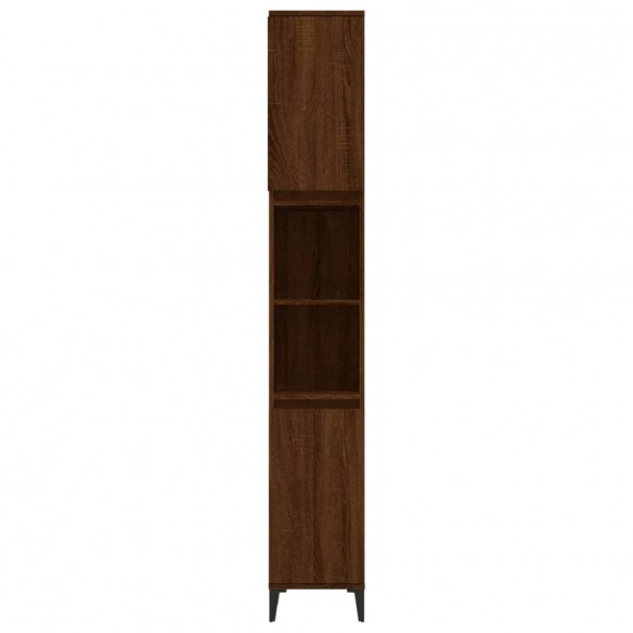 Armoire de bain chêne marron 30x30x190 cm bois d'ingénierie