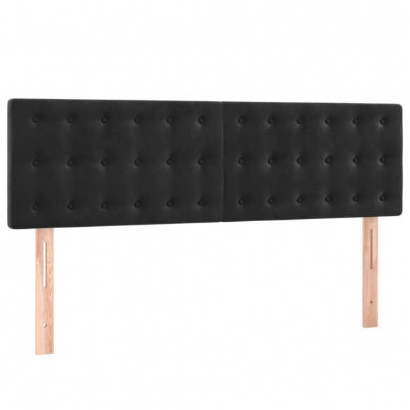 Cadre de lit avec matelas Noir 140x190 cm Velours