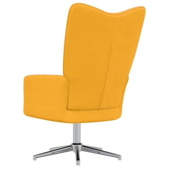 Chaise de relaxation Jaune moutarde Velours