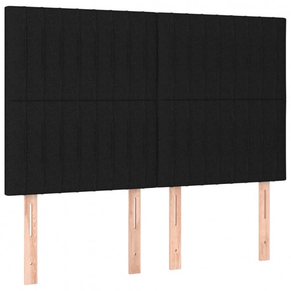 Cadre de lit avec matelas Noir 140x190 cm Tissu