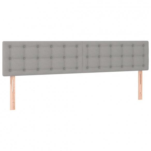 Cadre de lit avec matelas Gris clair 160x200cm Tissu