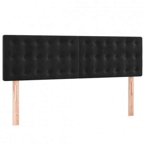 Cadre de lit avec matelas Noir 140x190 cm Velours