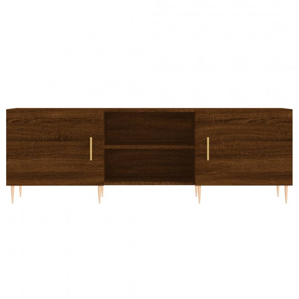 Meuble TV chêne marron 150x30x50 cm bois d'ingénierie