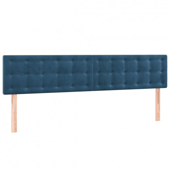 Cadre de lit matelas et LED Bleu foncé 160x200 cm