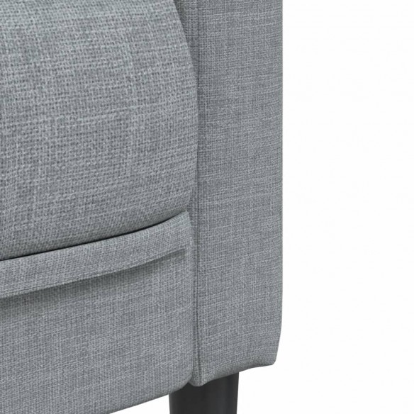 Ensemble de canapés 2 pcs gris clair tissu