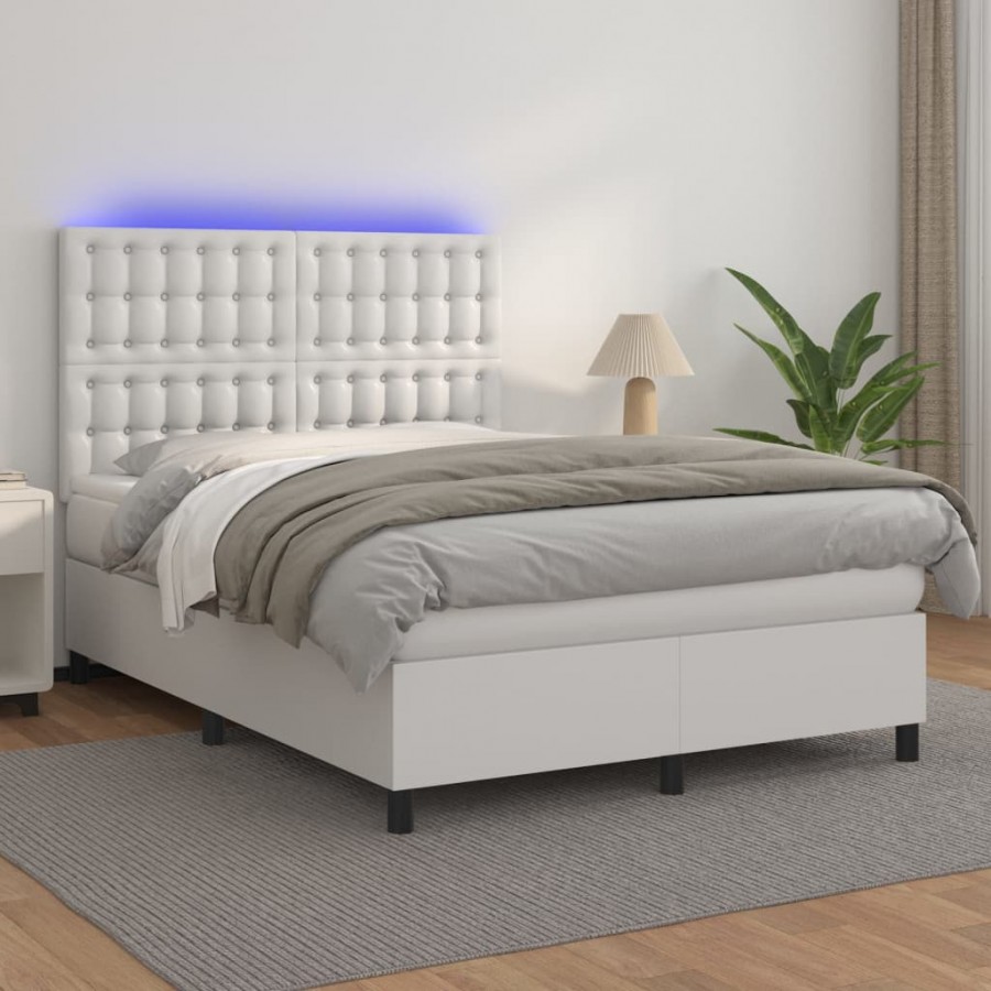 Cadre de lit avec matelas et LED...