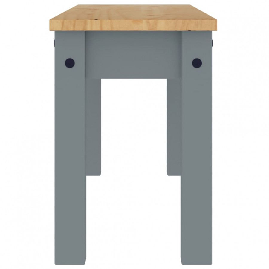 Banc à manger Panama gris 105x30x45 cm bois massif de pin