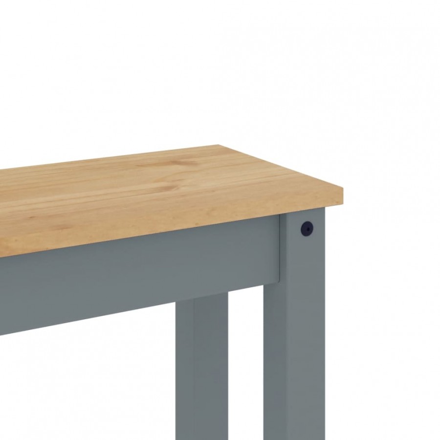 Banc à manger Panama gris 105x30x45 cm bois massif de pin