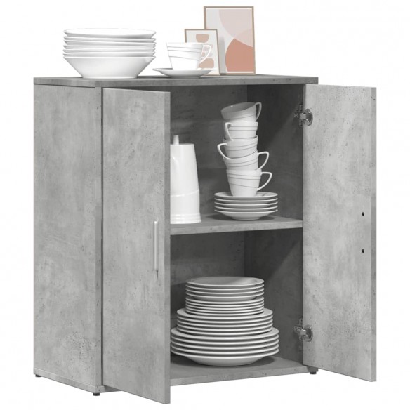 Buffet gris béton 60x31x70 cm bois d'ingénierie