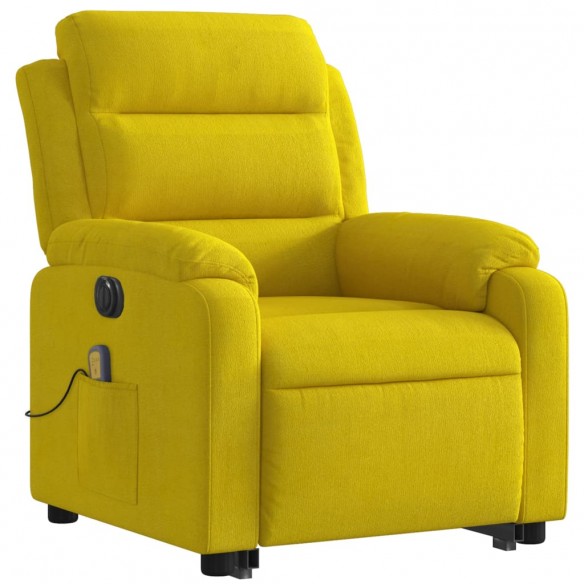 Fauteuil inclinable de massage électrique jaune velours