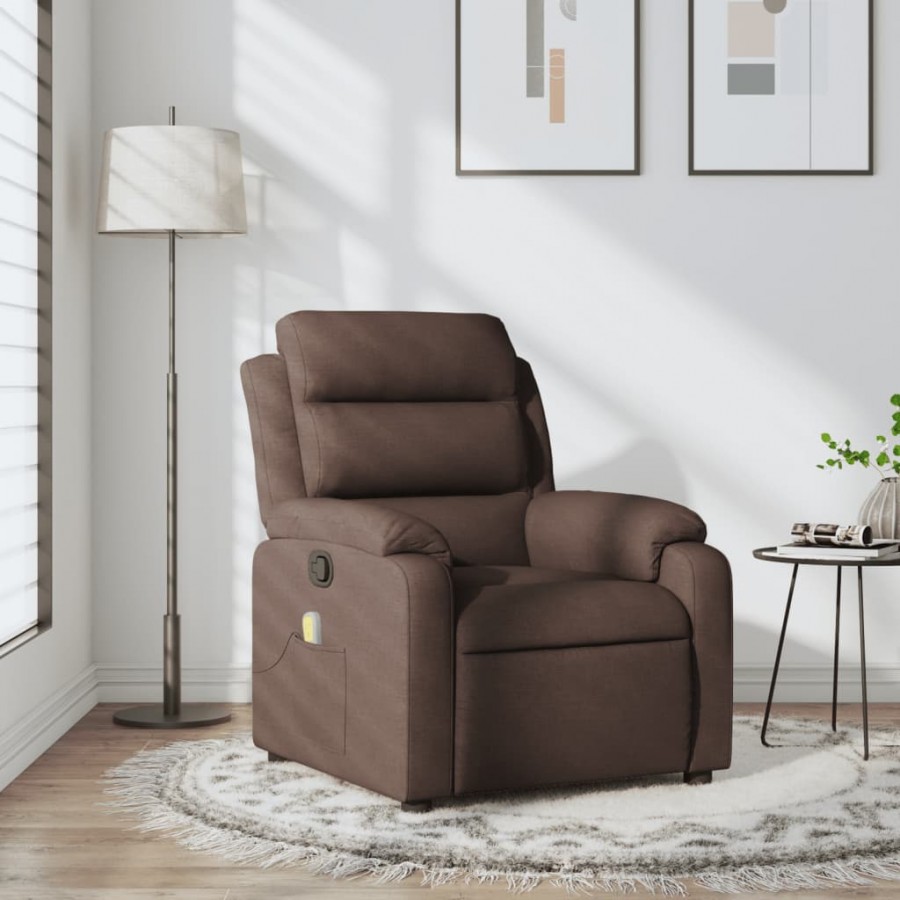 Fauteuil de massage inclinable Marron...