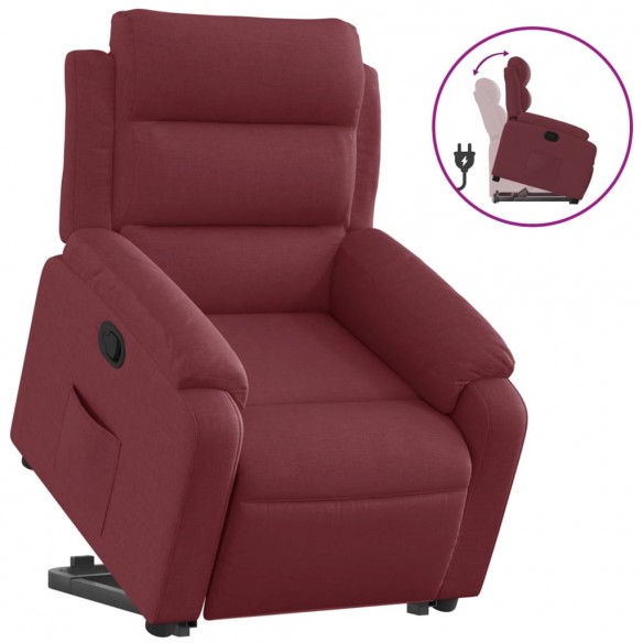 Fauteuil inclinable rouge bordeaux tissu