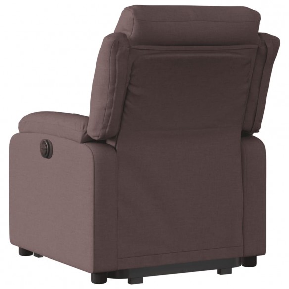 Fauteuil inclinable électrique marron foncé tissu