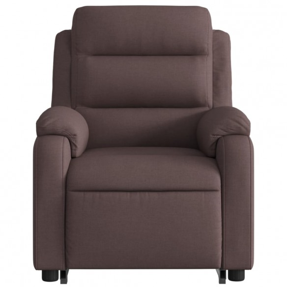 Fauteuil inclinable électrique marron foncé tissu