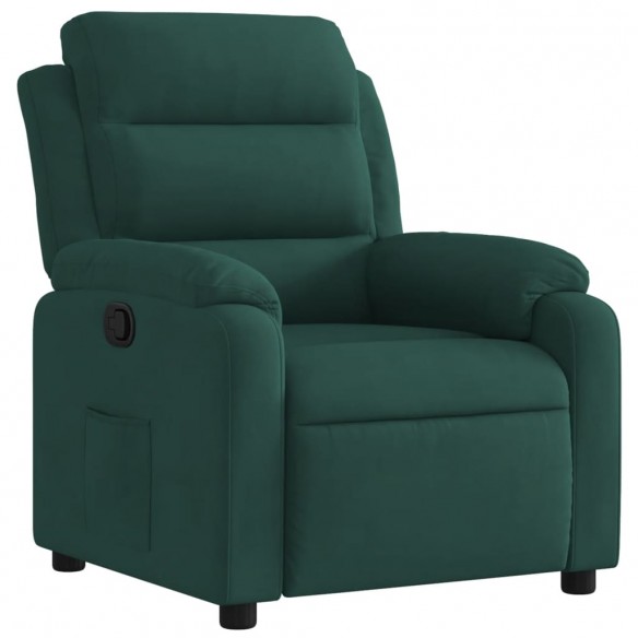 Fauteuil inclinable vert foncé velours