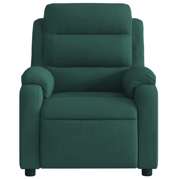 Fauteuil inclinable vert foncé velours