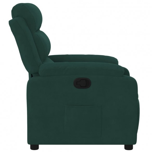 Fauteuil inclinable vert foncé velours