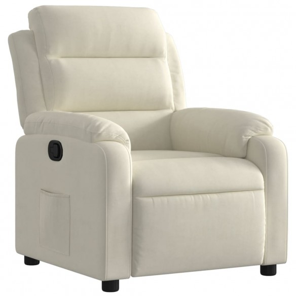 Fauteuil inclinable Crème Velours