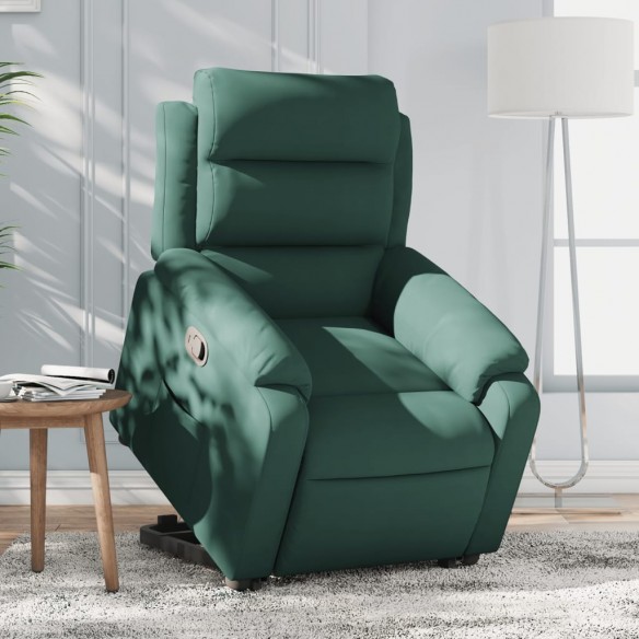 Fauteuil inclinable Vert foncé Velours