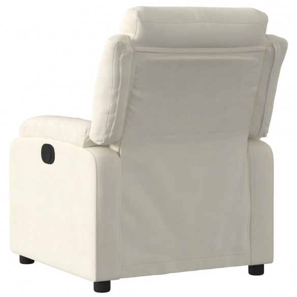 Fauteuil inclinable Crème Velours