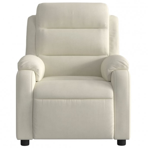 Fauteuil inclinable Crème Velours