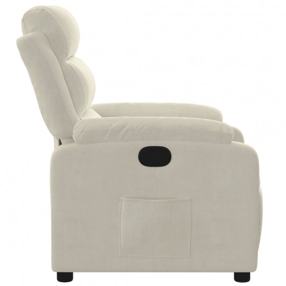 Fauteuil inclinable Crème Velours