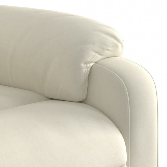 Fauteuil inclinable Crème Velours