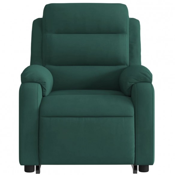 Fauteuil inclinable Vert foncé Velours