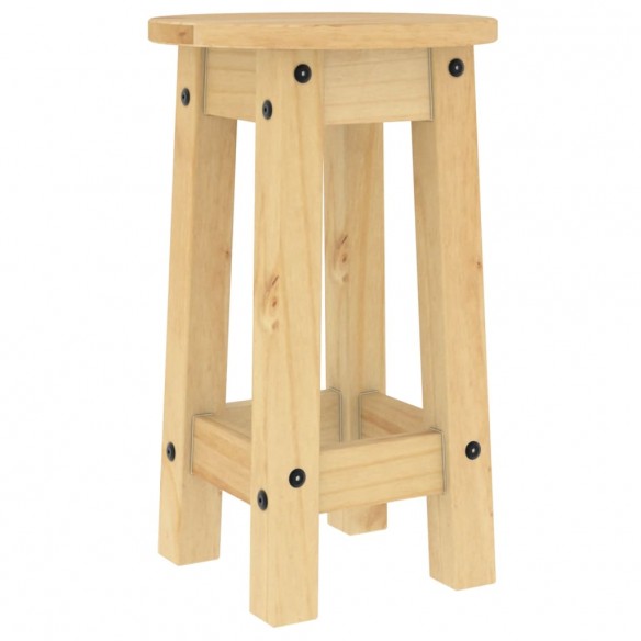 Tabourets de bar lot de 2 bois massif de pin