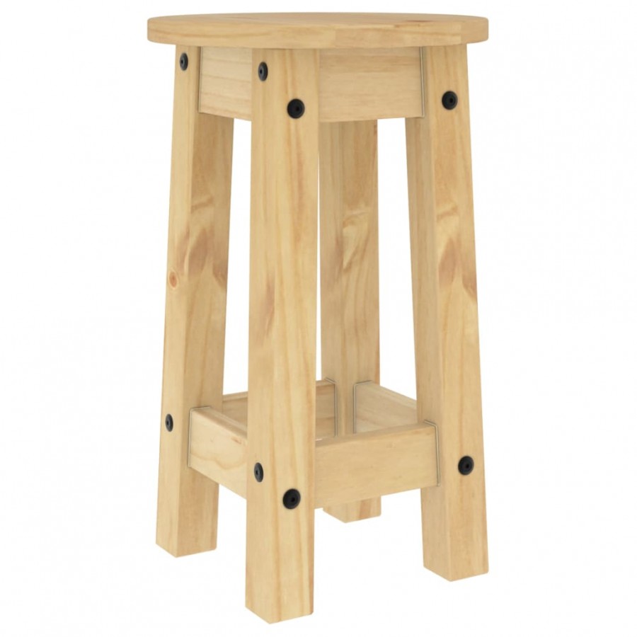 Tabourets de bar lot de 2 bois massif de pin