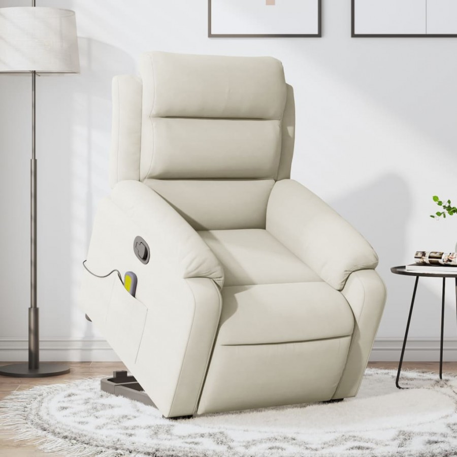 Fauteuil de massage inclinable Crème...