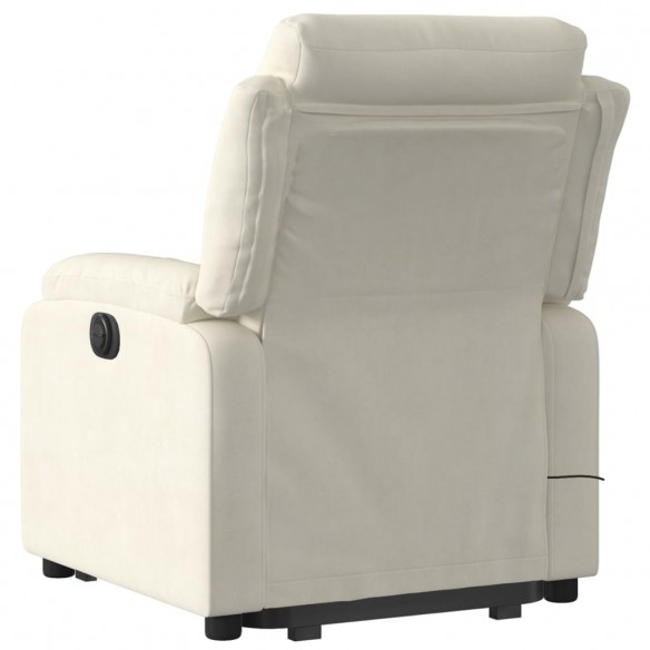 Fauteuil de massage inclinable Crème Velours