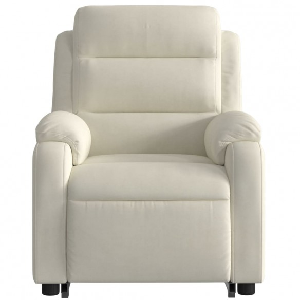 Fauteuil de massage inclinable Crème Velours