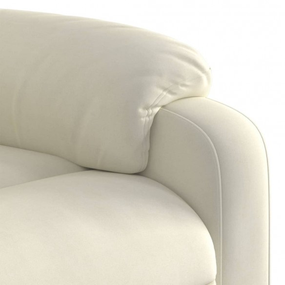 Fauteuil de massage inclinable Crème Velours