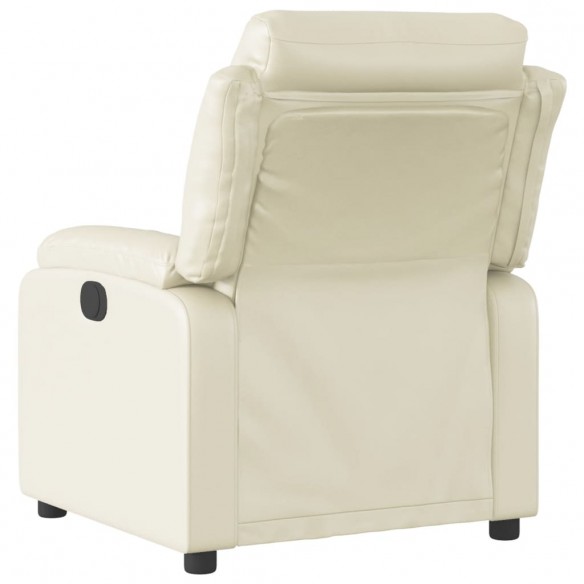 Fauteuil inclinable électrique Crème Similicuir