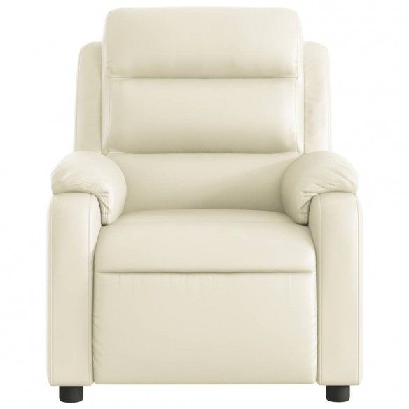 Fauteuil inclinable électrique Crème Similicuir